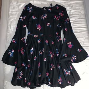 forever 21 black floral dress